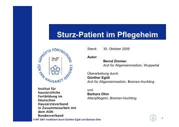 Patient im Pflegeheim Sturz-Patient im Pflegeheim