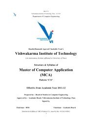 Vishwakarma Institute of Technology Master of Computer ...