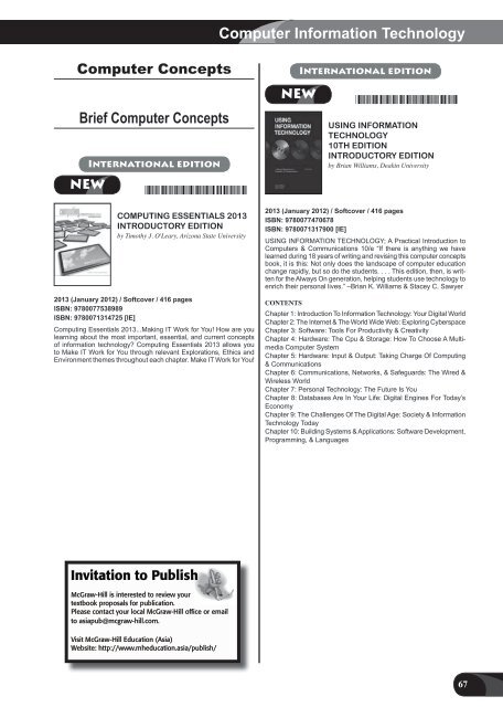 Computer Science & Electrical Engineering 2012 - McGraw-Hill Books
