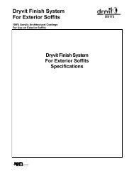 Dryvit Finish System For Exterior Soffits Specifications