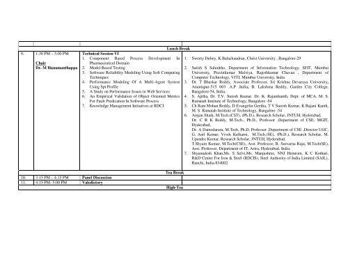 Department of Master of Computer Applications - MS Ramaiah ...