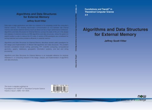 Algorithms and Data Structures for External Memory