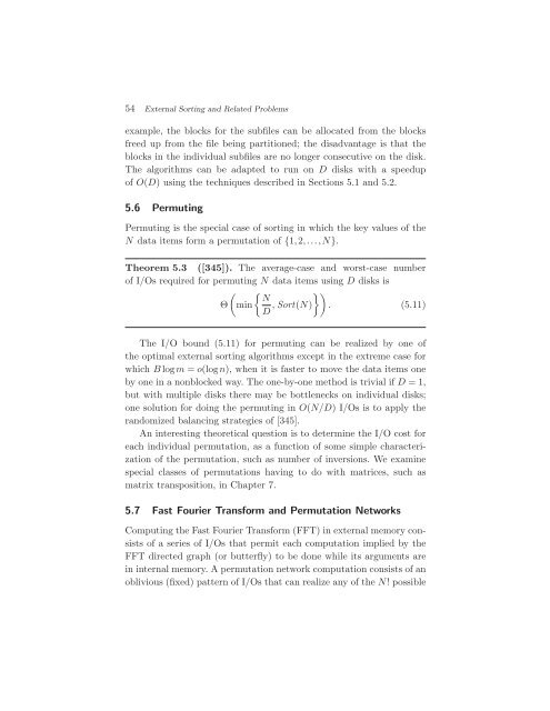 Algorithms and Data Structures for External Memory