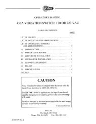 438A VIBRATION SWITCH: 120 or 220 VAC - Vitec, Inc