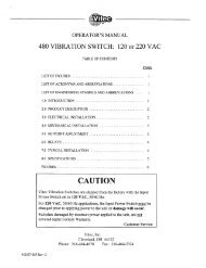 480 VIBRATION SWITCH: 120 or 220 VAC - Vitec, Inc