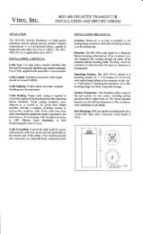 4033-400 Installation Specifications - Vitec, Inc