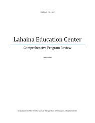 Lahaina Education Center - Maui Community College - University of ...