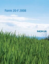 Form 20-F 2008 - Nokia