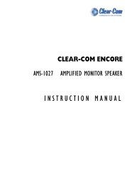Clear-Com AMS-1027 Manual