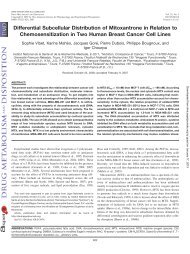 Differential Subcellular Distribution of Mitoxantrone in Relation to ...