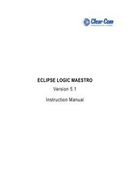 Logic Maestro User Manual v5.1 - Clear-Com