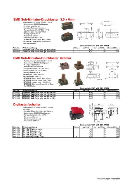 Schalter - Riedl Electronic