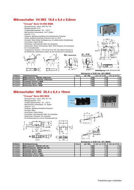 Schalter - Riedl Electronic