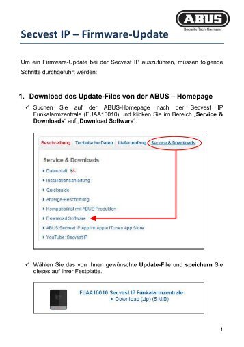 Secvest IP – Firmware-Update