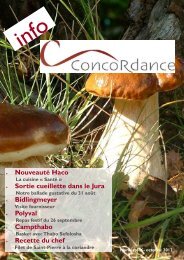 Info Concordance no. 9 disponible - Traiteur Concordance