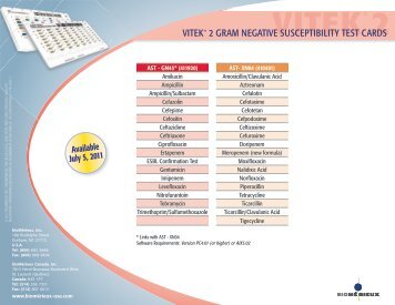 AST - GN45* (411920) AST- XN04 (410401) Amikacin ... - bioMerieux