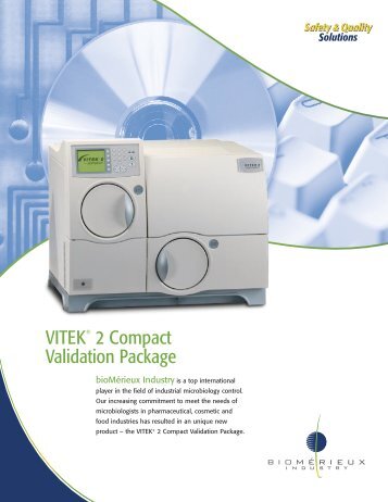 VITEK ® 2 Compact Validation Package - bioMerieux