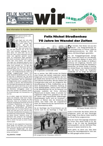 2007 12 WIR Zeitung - Felix Nickel Straßenbau GmbH & Co. KG