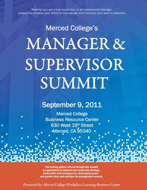 September 9, 2011 Merced College's - Central Region Consortium