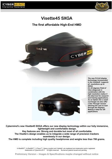 Full-Color, SXGA Immersive Head Mounted Display. - EST ...