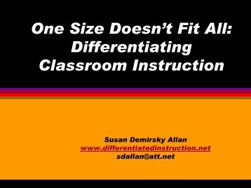 Academic: Work Ethic - Differentiated instruction, curriculum ...