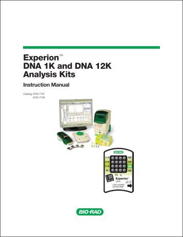 Experion™ DNA 1K and DNA 12K Analysis Kits - Bio-Rad
