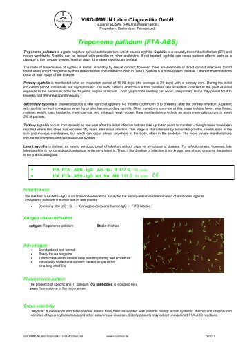 Product information english - VIRO-IMMUN Labor-Diagnostika GmbH