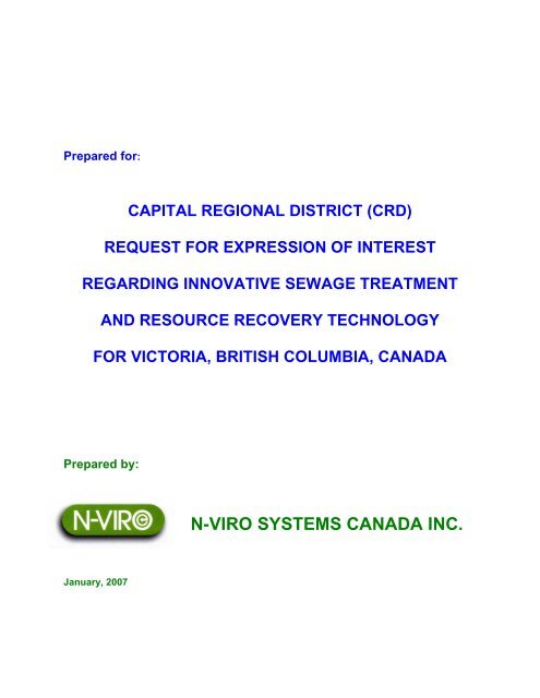 N-VIRO SYSTEMS CANADA INC. - Capital Regional District