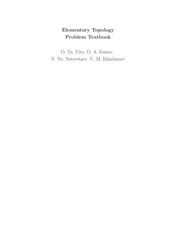 Elementary Topology Problem Textbook O. Ya. Viro, O. A. Ivanov, N ...