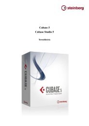 Cubase részletes magyar nyelvü leírás - Midisoft