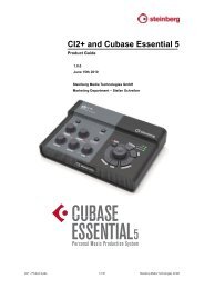 CI2+ and Cubase Essential 5 - Midisoft