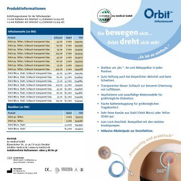 Flyer - Orbit Insulinkatheter - eu-medical GmbH Dresden