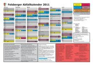 Felsberger Abfallkalender 2011 - Stadt Felsberg