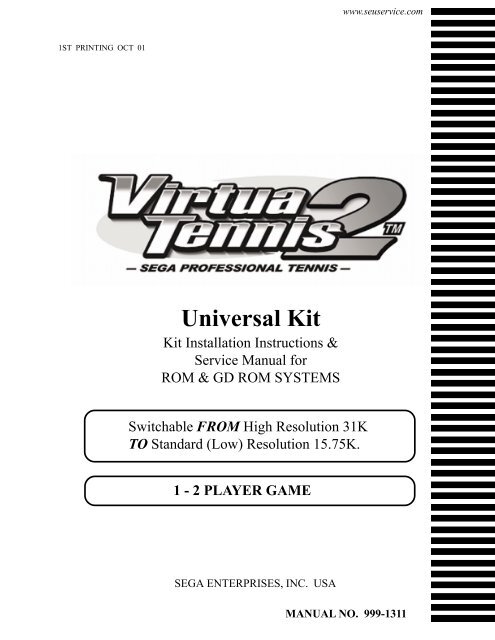 Virtua Tennis 2 / Power Smash 2 - Arcade - Manual - gamesdbase ...