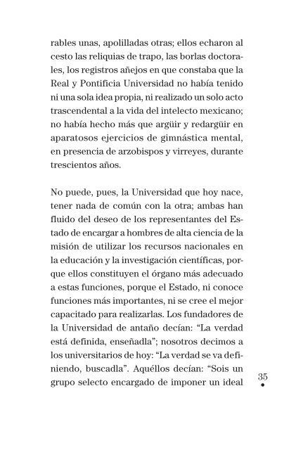 Discurso inaugural de la Universidad Nacional - Libros UNAM