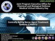 Joint Program Executive Office for Chemical and Biological Defense ...