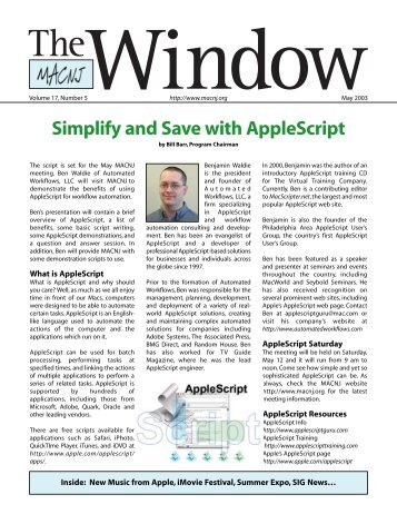 Simplify and Save with AppleScript - Automated Workflows, LLC