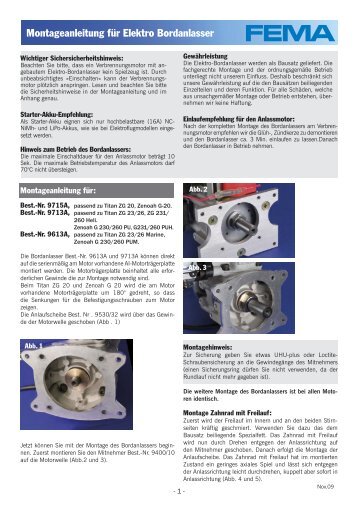 Montanl_für Zenoah B.indd - FEMA Modelltechnik