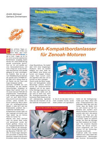 FEMA-Kompaktbordanlasser für Zenoah-Motoren
