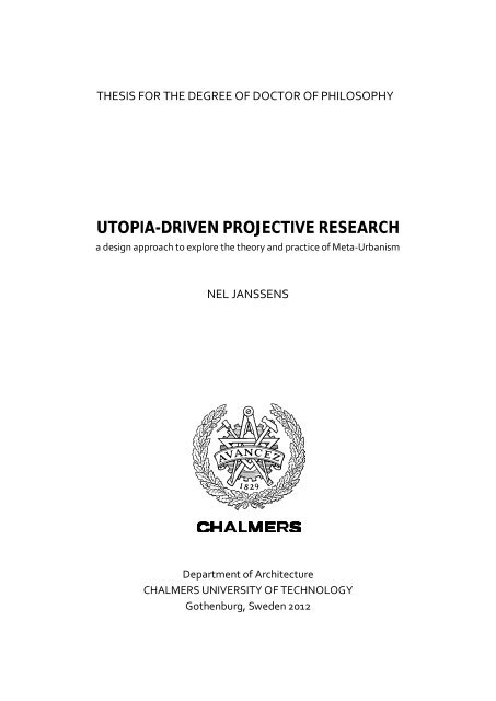 utopia-driven projective research - Chalmers tekniska högskola