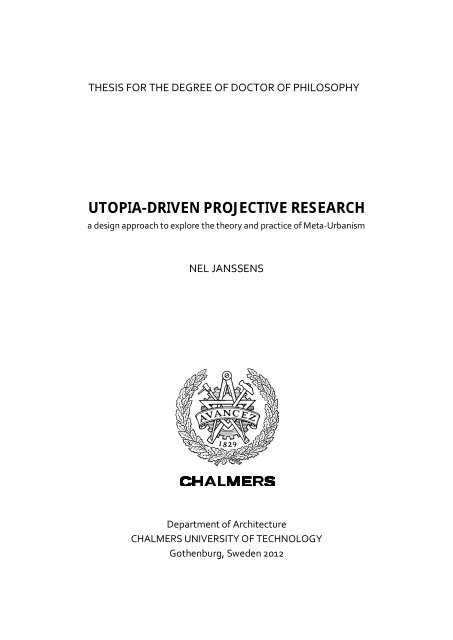 utopia-driven projective research - Chalmers tekniska högskola