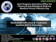 Joint Program Executive Office for Chemical and ... - U.S. Army