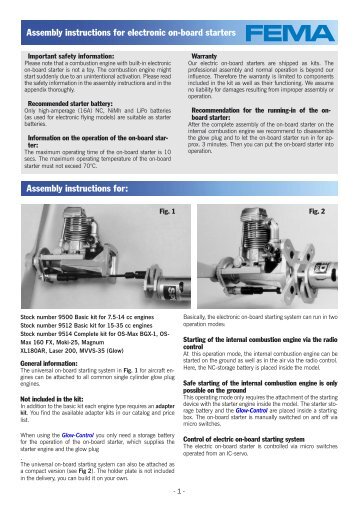 Assembly instructions for electronic on-board starters - FEMA ...