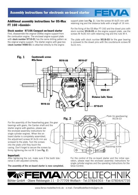 Assembly instructions for electronic on-board starters - FEMA ...