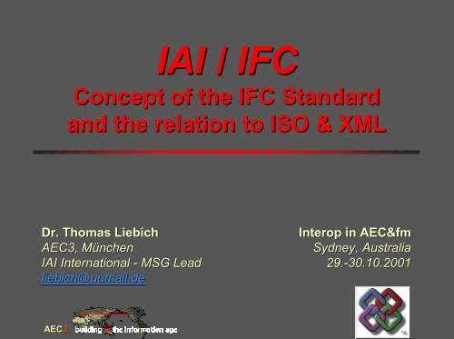 IAI / IFC - IT in Civil Engineering. Aalborg University