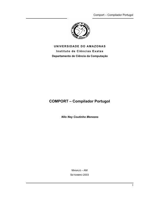 COMPORT – Compilador Portugol - Nilo Menezes