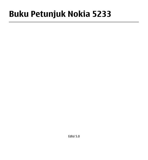 Buku Petunjuk Nokia 5233