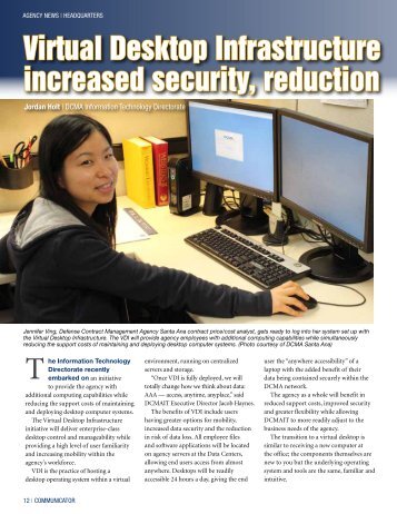 Virtual Desktop Infrastructure offers grea increased security ... - DCMA