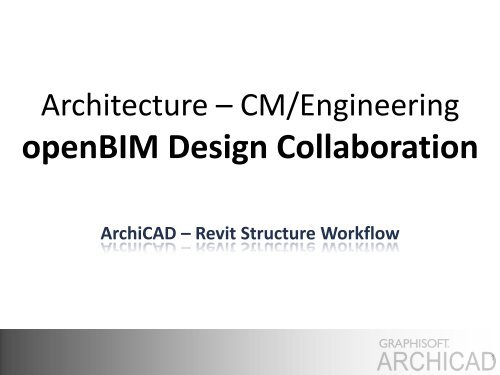 ArchiCAD - Revit Structure Workflow