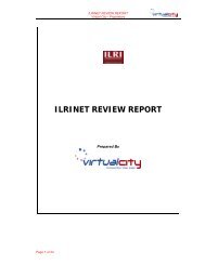 ilrinet review report - International Livestock Research Institute (ILRI)